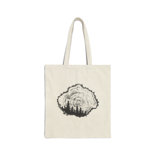 Tree Rings Reusable Canvas Tote Bag * Plant One Tree