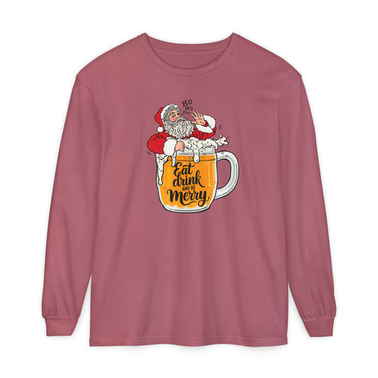 Eat Drink Santa Long Sleeve Tee