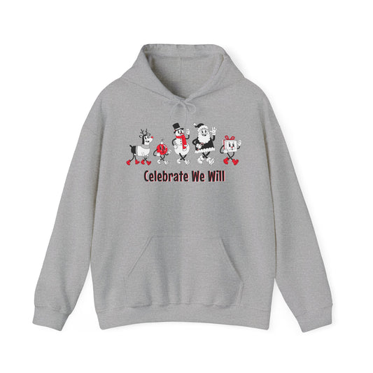 Celebrate We Will Holiday Vintage Hoodie