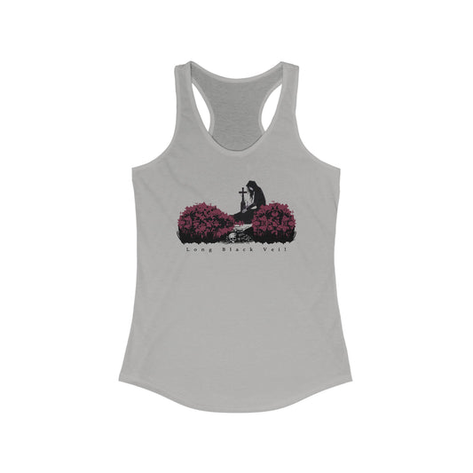 Long Black Veil Tank Top