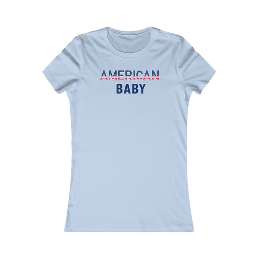 American Baby Text Women's Cut