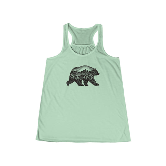 Black Bear Flowy Tank