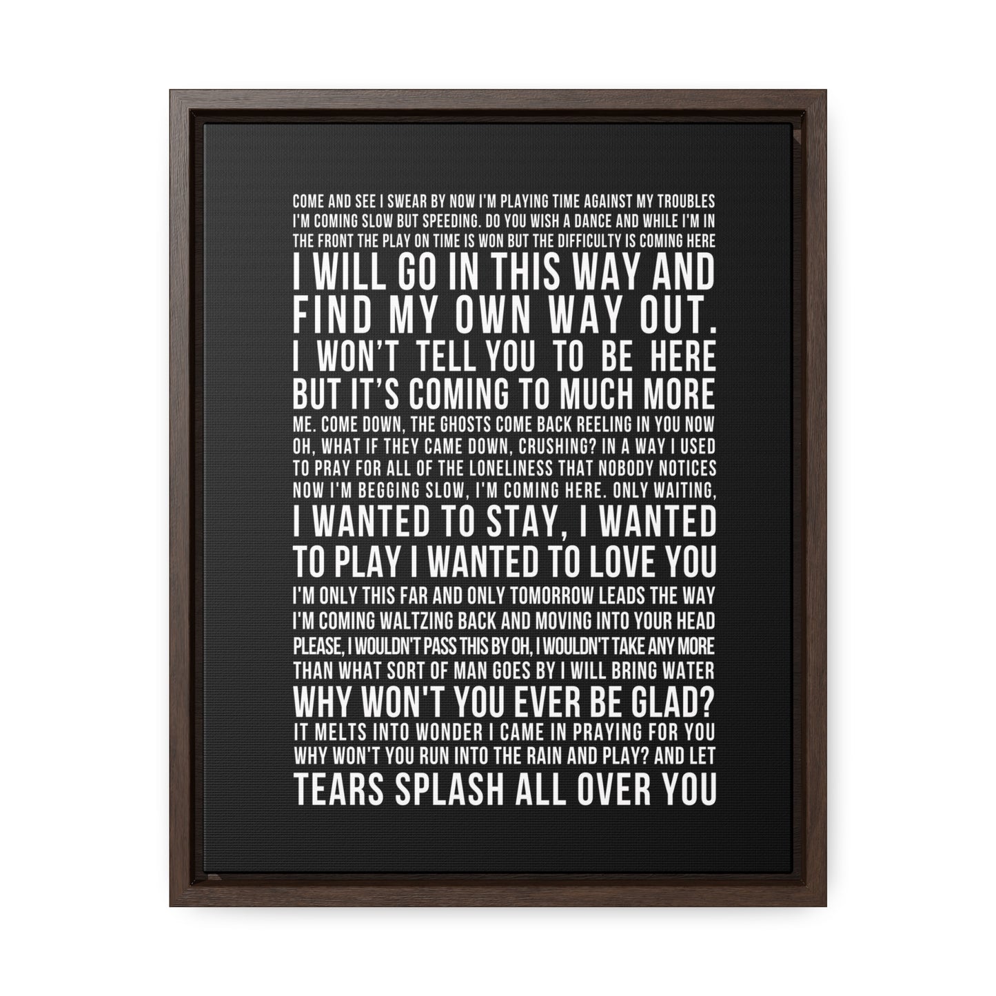 #41 Lyric Art Canvas Print