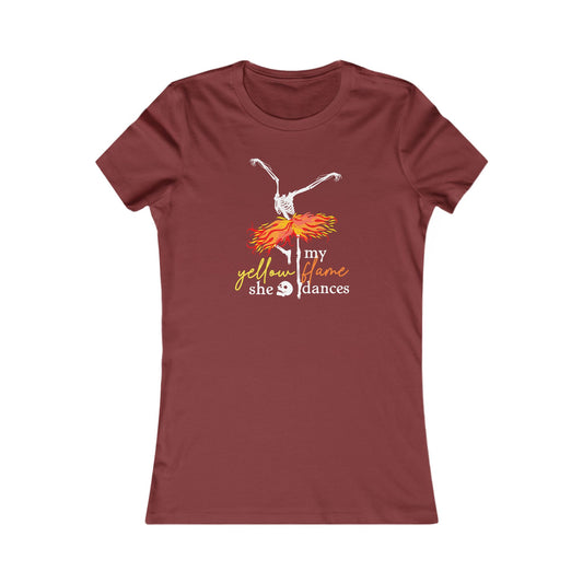 My Yellow Flame Halloween Dance Woman's Cut Tee
