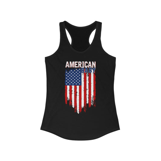 American Baby Grunge Flag Tank Top