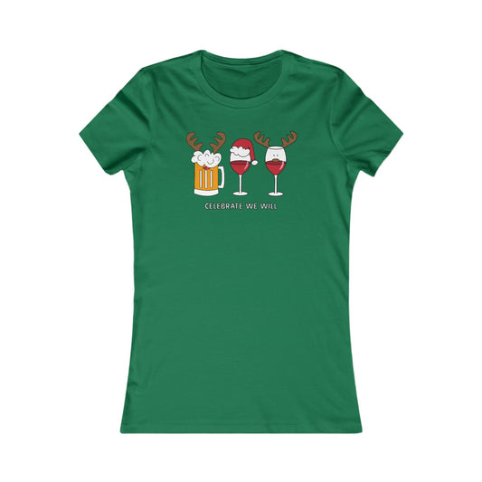 Celebrate With A Glass Woman's Cut Tee