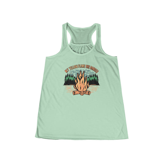 My Yellow Flame She Dances Flowy Tank