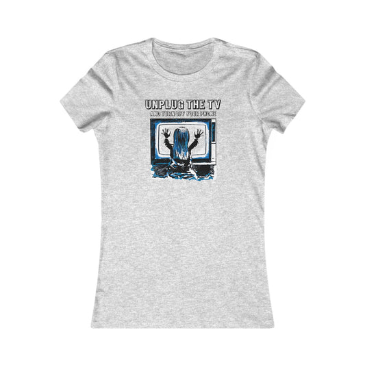 Unplug The TV Woman's Cut Tee