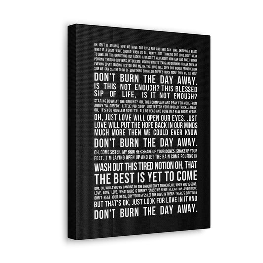 Pig Song Lyric Art Canvas