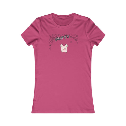 Dont Burn The Day Spider Web Woman's Cut Tee