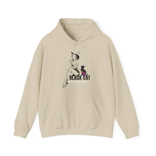 Black Cat Pin Up Hoodies