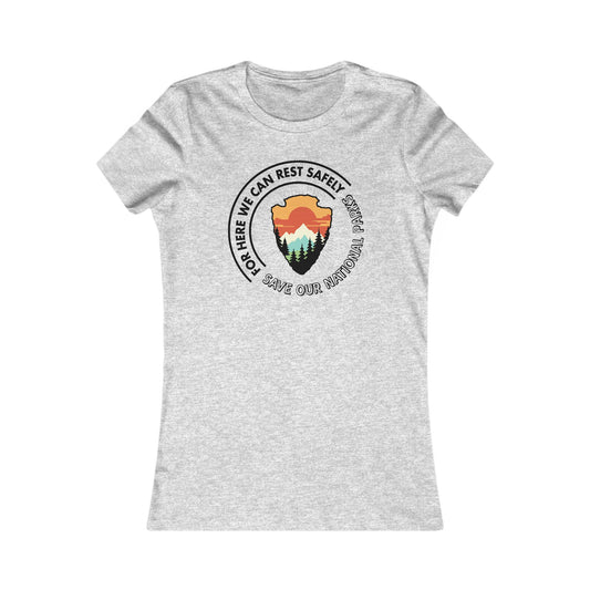 National Parks Rest Safely Woman's Cut Tee