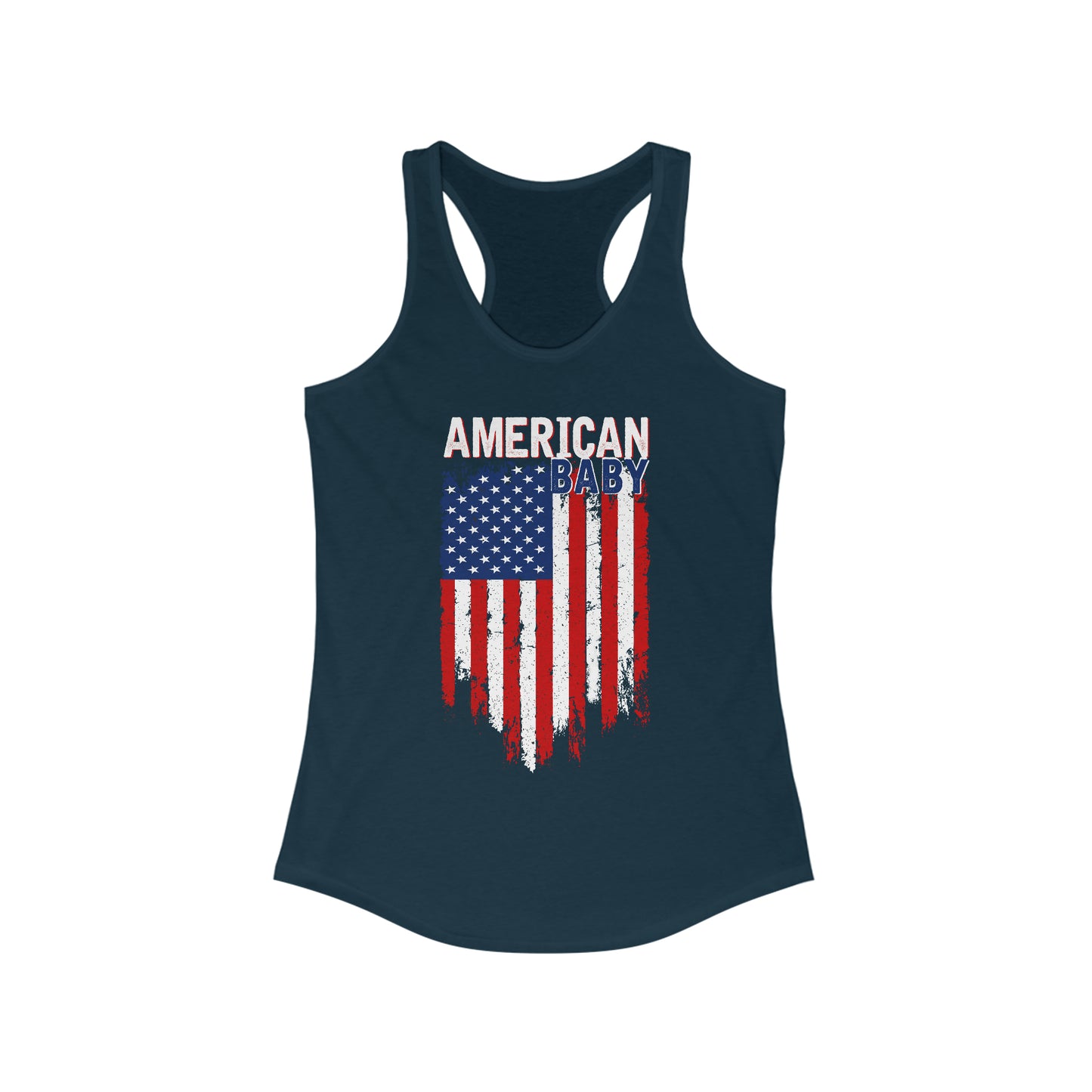 American Baby Grunge Flag Tank Top