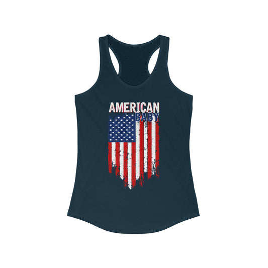 American Baby Grunge Flag Tank Top