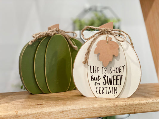 Wood Pumpkins Set Of 2