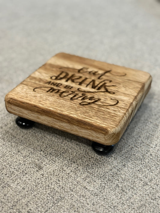 Eat Drink and Be Merry Candle Hot Plate