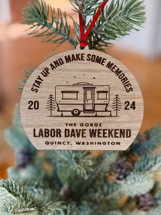 Gorge Stay Up 2024 Wood Ornament