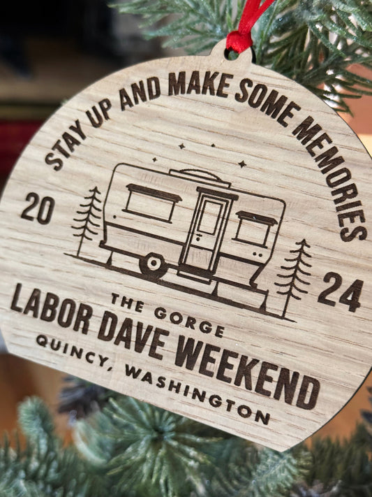 Gorge Stay Up 2024 Wood Ornament