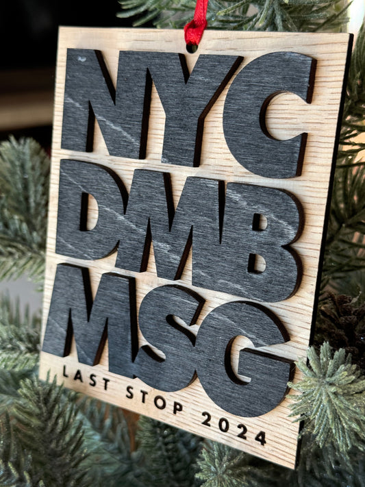 NYC DMB MSG Wood Ornament