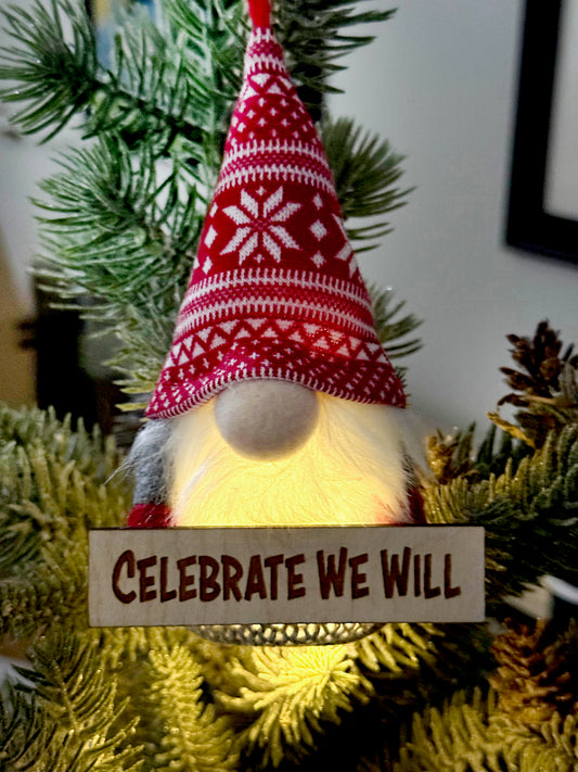 Gnome Plush LIGHT UP Celebrate We Will