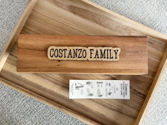 Custom Wood Personalized Stacking Game