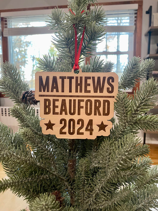 Matthews/Beauford 2024 Wood Ornament