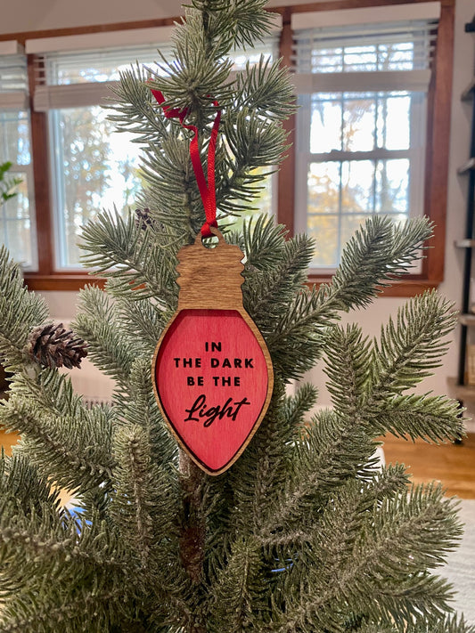 In The Dark Hand Painted Multi Layered Wood Ornament