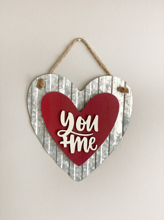 Valentines Tin & Wood You & Me Hearts *Limited Run