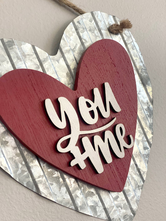 Valentines Tin & Wood You & Me Hearts *Limited Run