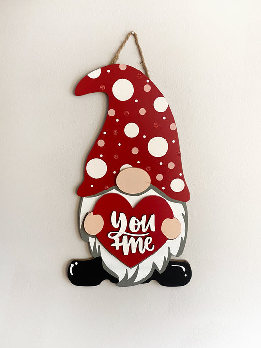 Valentine Gnome Wood Door Hanger *Limited Run