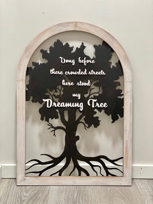 Dreaming Tree Metal and Wood Mixed Medium Wall Art