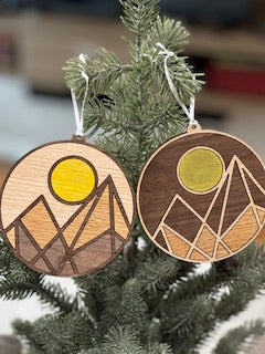 *SET Geometric Mountains Ornament (2)