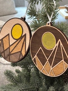*SET Geometric Mountains Ornament (2)