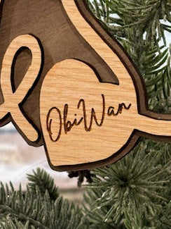 Personalized Dog Cut Ornament