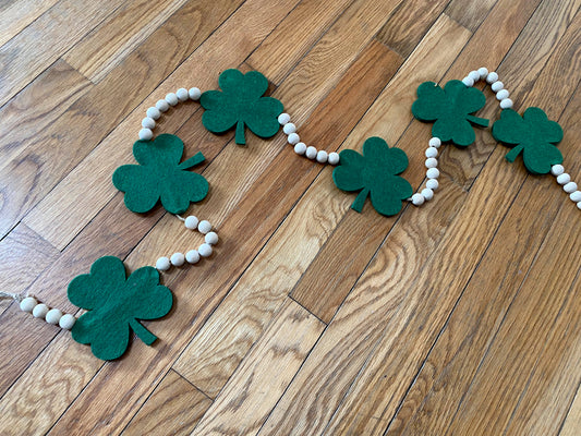 Limited Run St Pat's Day Wood/Felt Garland