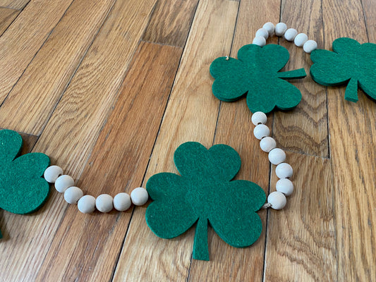 Limited Run St Pat's Day Wood/Felt Garland