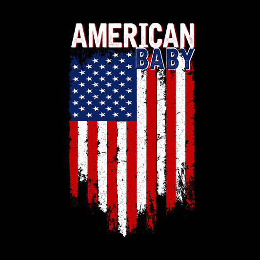American Baby Flag Grunge