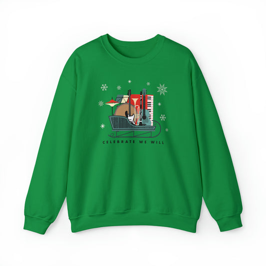 Celebrate Santa Sled Sweat Shirt