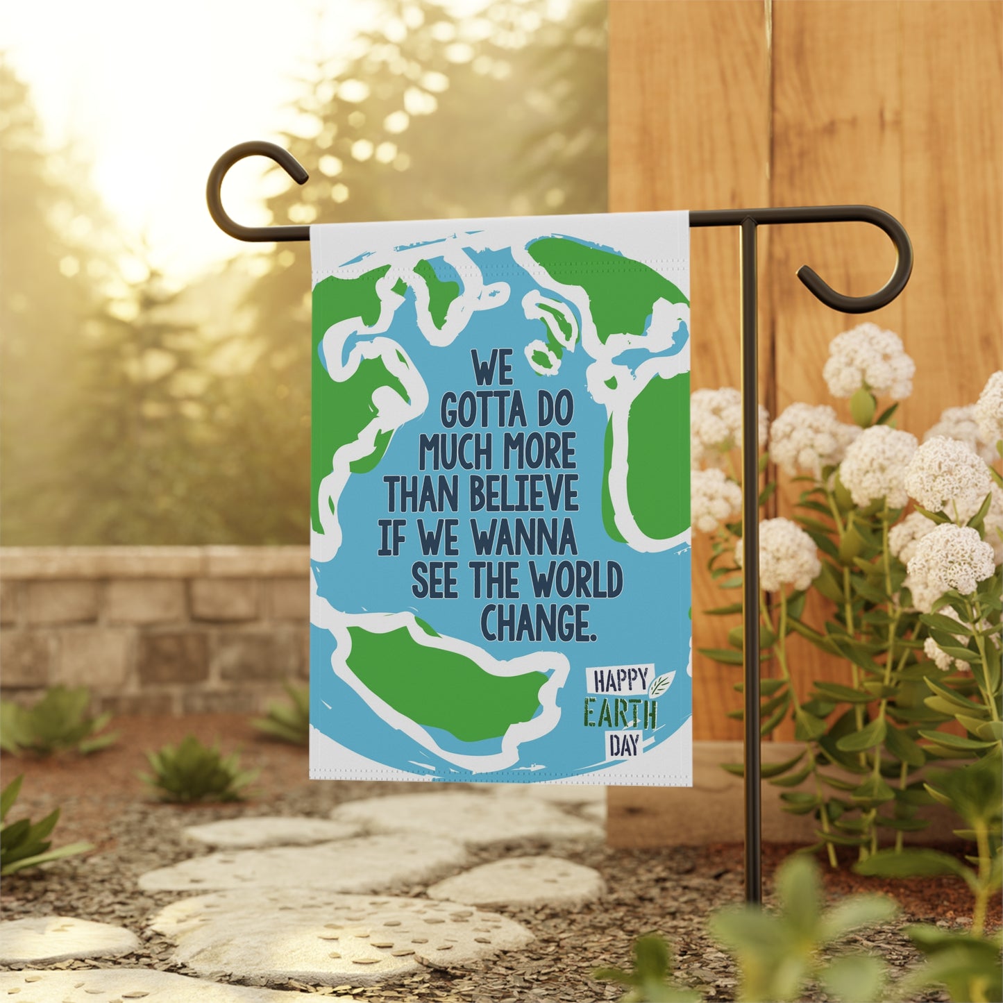 See The World Change Garden Flags