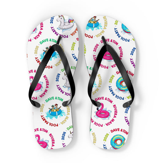 Mexico pool Party 2024 Flip Flops