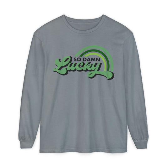 So Damn Lucky Rainbow Long Sleeve Tee