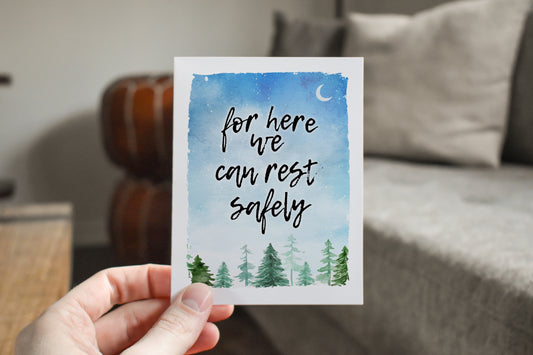 For Here We Can Rest Safely Greeting Card