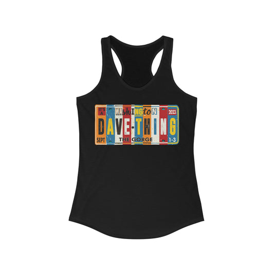 Gorge License plate Women's Racer Back Tank 2023 w/set list