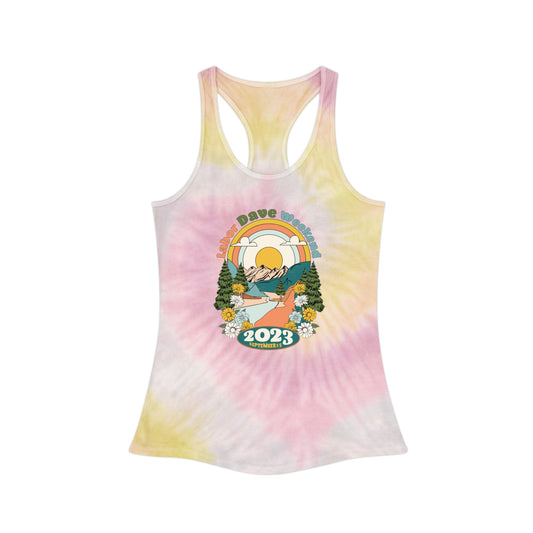 Gorge Labor Dave Retro 2023 Tie Dye Woman's Tank Top w/set list