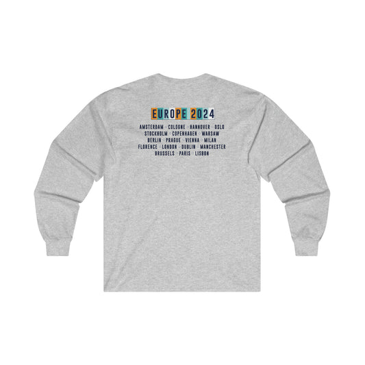 Would you like to dance Europe 2024 Unisex Long Sleeve Tees w/tour dates