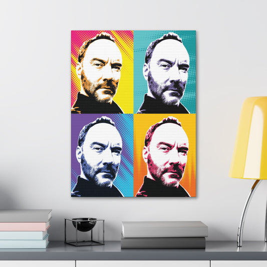 Dave Quad Color Warhol Inspired Gallery Wrapped Canvas Print