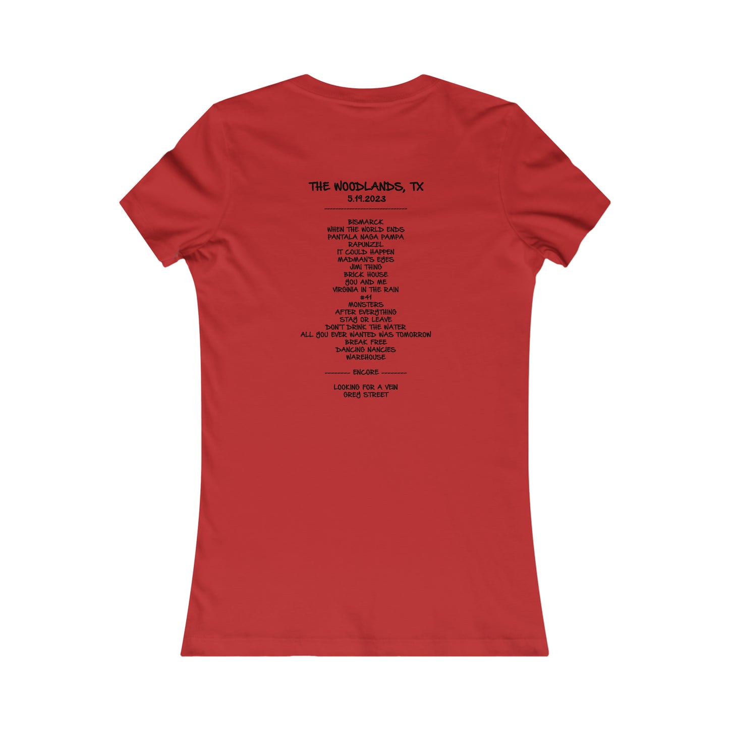 Woodlands Texas 2023 woman's cut w/set list