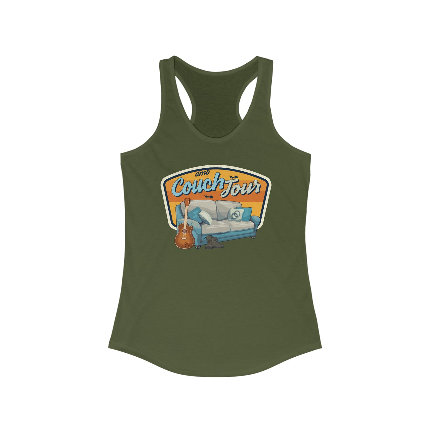 Couch Tour Women's Racerback Fitted Tank Top