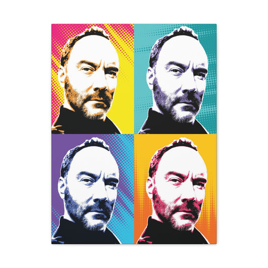 Dave Quad Color Warhol Inspired Gallery Wrapped Canvas Print