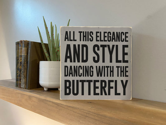 Ocean and the Butterfly Inspirational Block Art